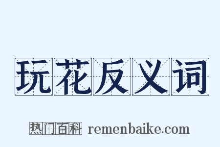 玩花反义词是什么意思的图片